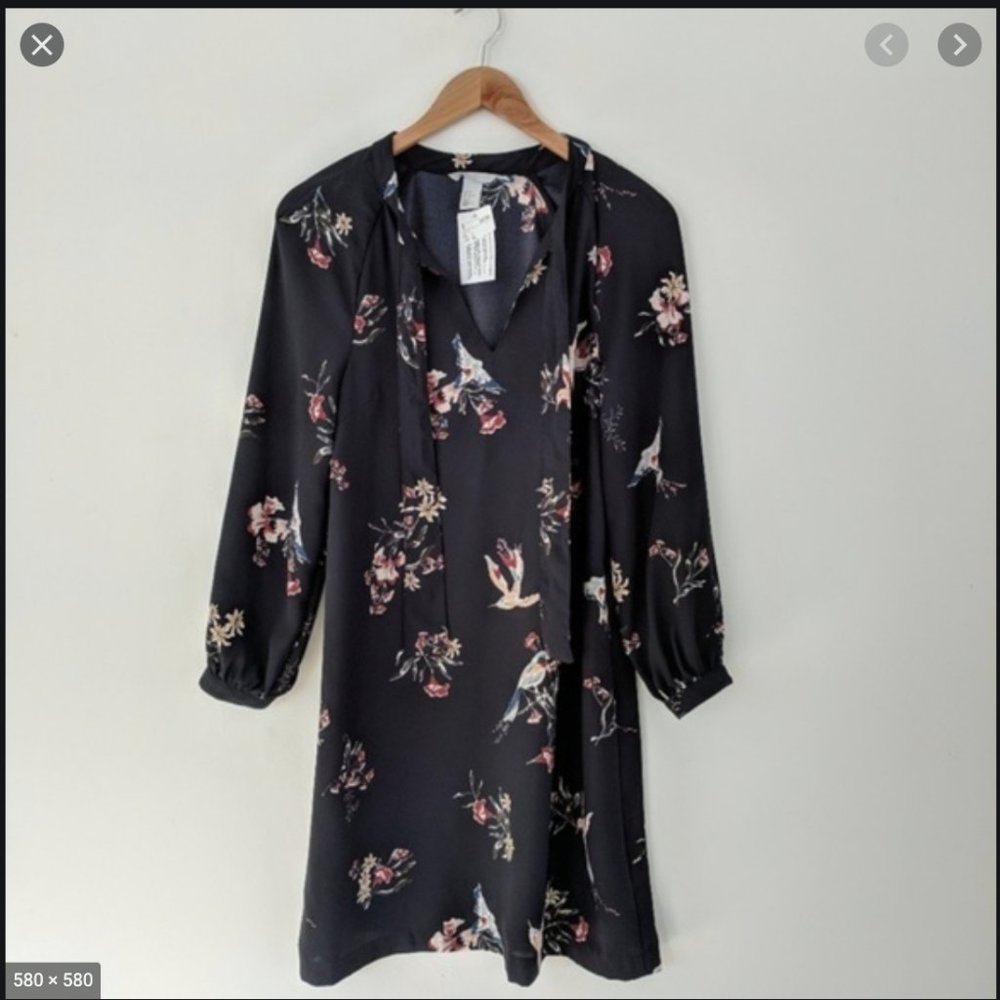 H&M Navy Mockingbird Dress